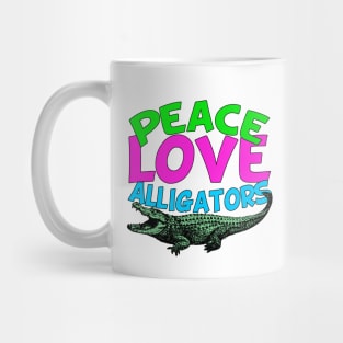 Peace Love Alligators Mug